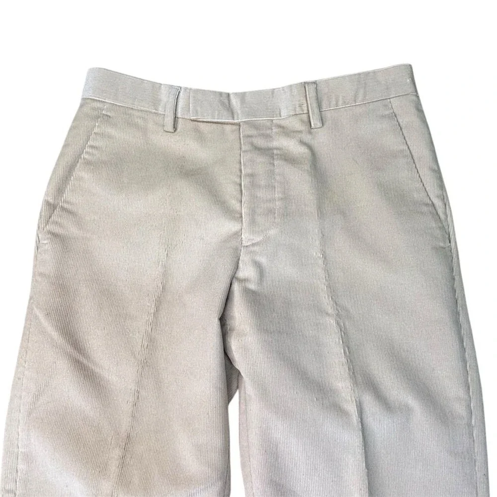 Salvatore Ferragamo Men's Beige Corduroy Dress Pants‎ Size 46 Waist 30 Inseam